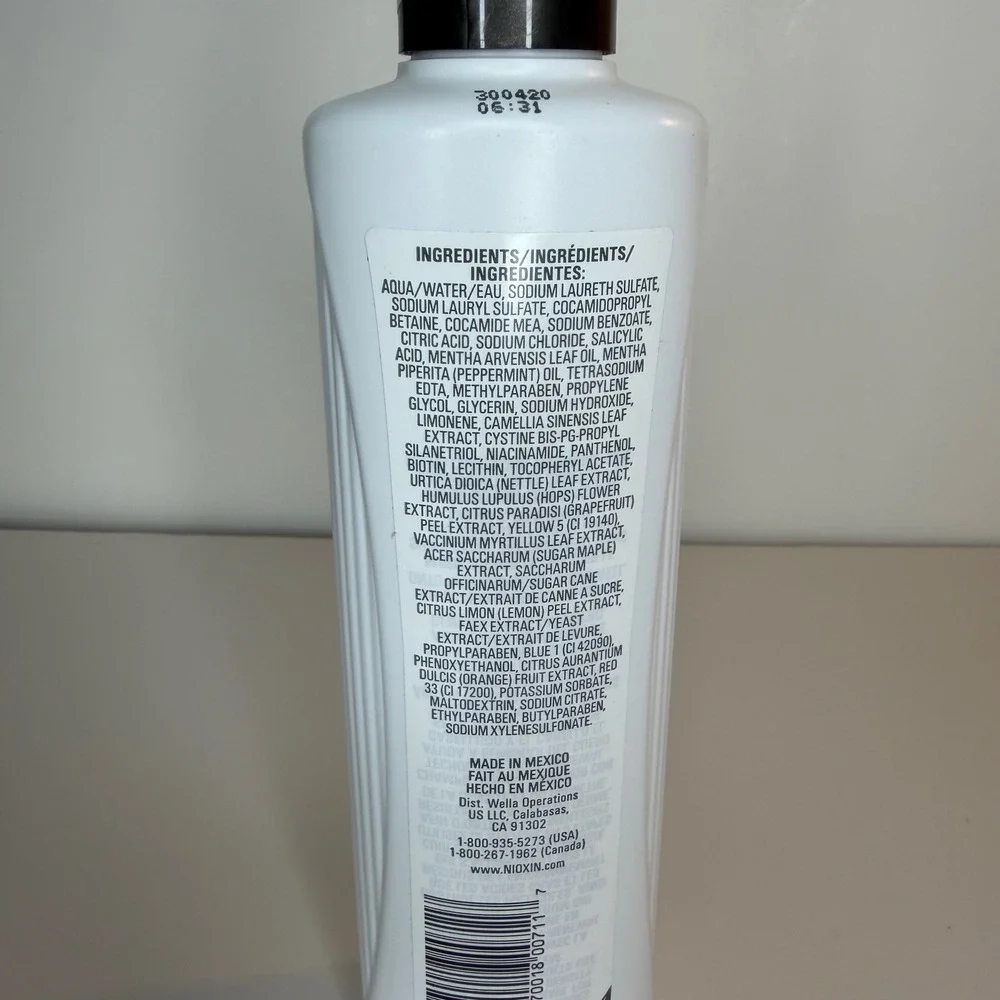 Nioxin System 2 Cleanser Shampoo Natural Hair Progressed Thinning 10.1oz 300ml
